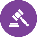 icon showing a gavel